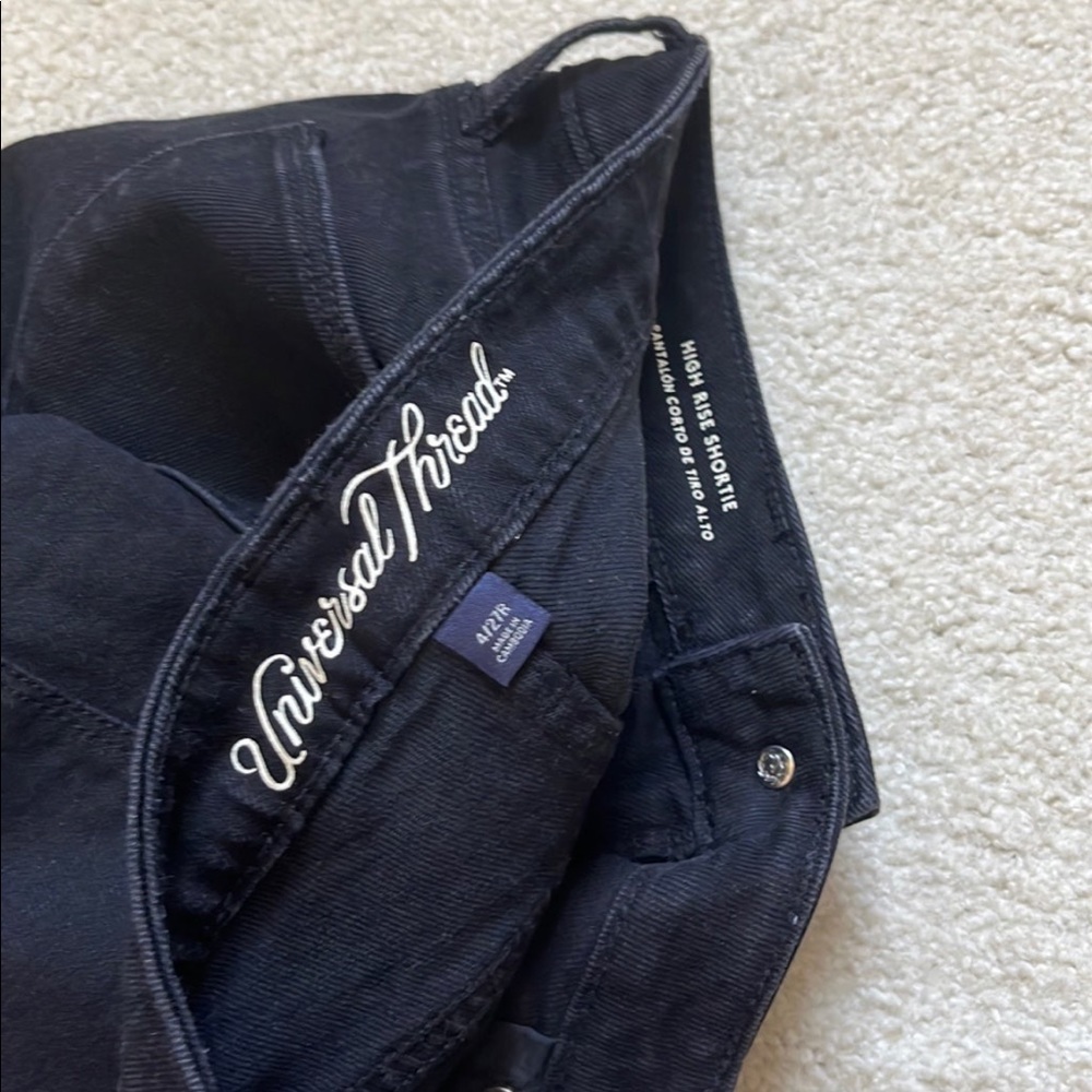 black jean shorts - Picture 3 of 3